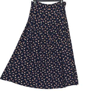 Vintage Talbots Skirt Floral Cottage Dark Academia Boho Prairie Fairy Midi 10